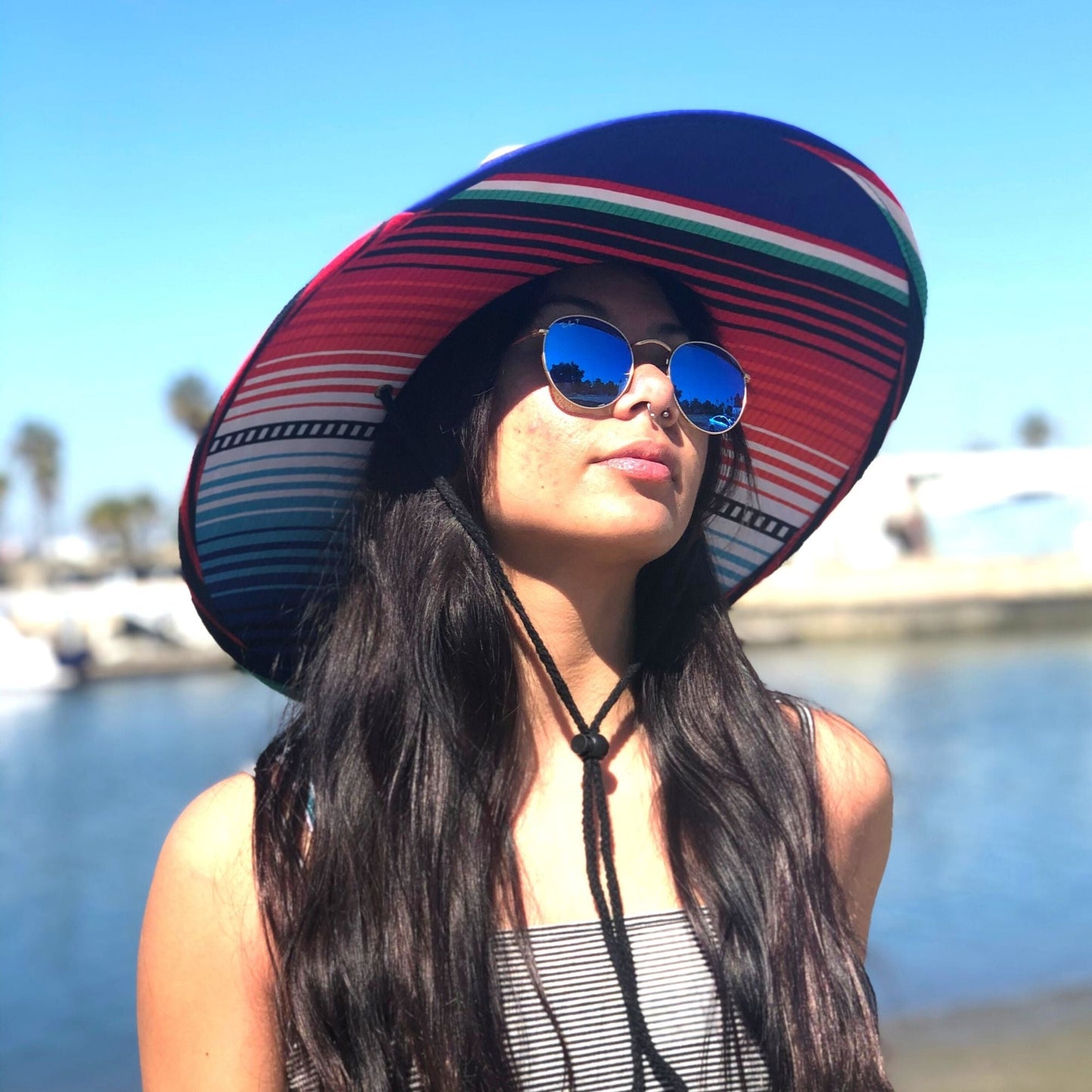 COR Surf Straw Lifeguard Sun Beach Hats for Adults - Sarape