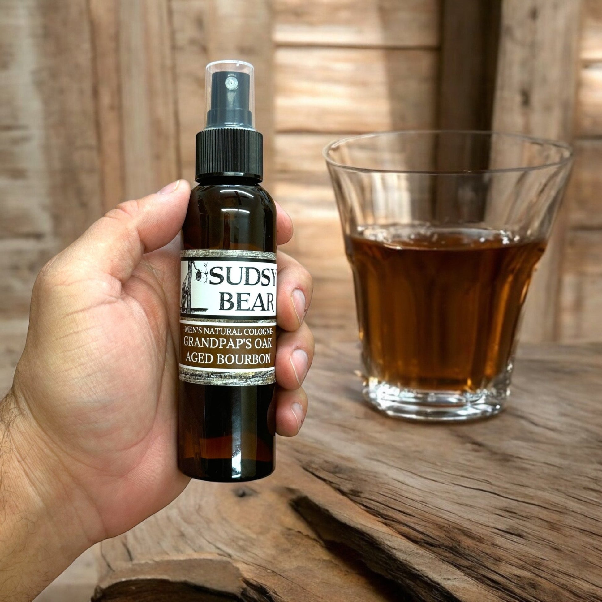 Sudsy Bear - Grandpap's Oak Aged Bourbon - Natural Cologne - Angler's Pro Tackle & Outdoors