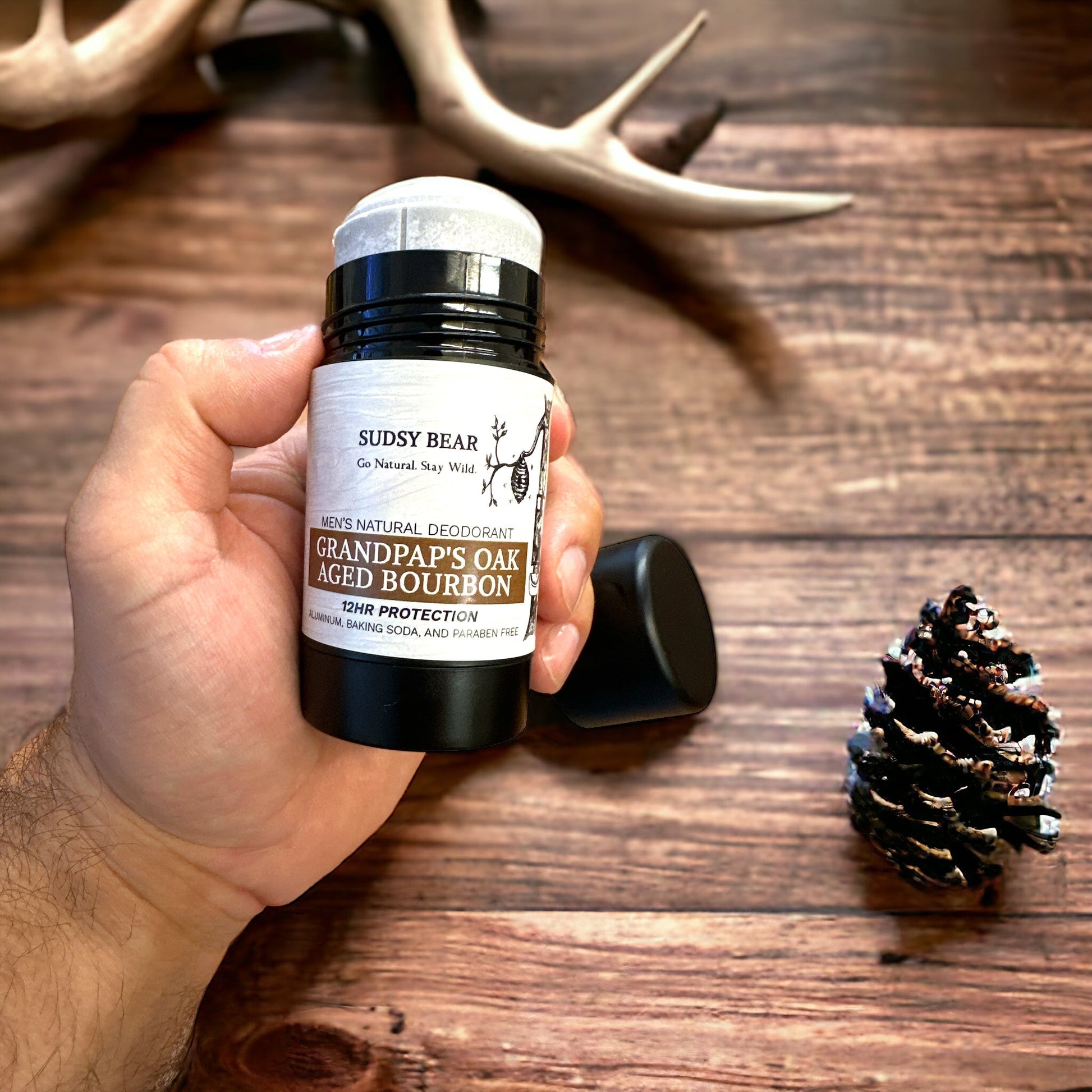 Sudsy Bear - Grandpap's Oak Aged Bourbon - Natural Deodorant - Angler's Pro Tackle & Outdoors