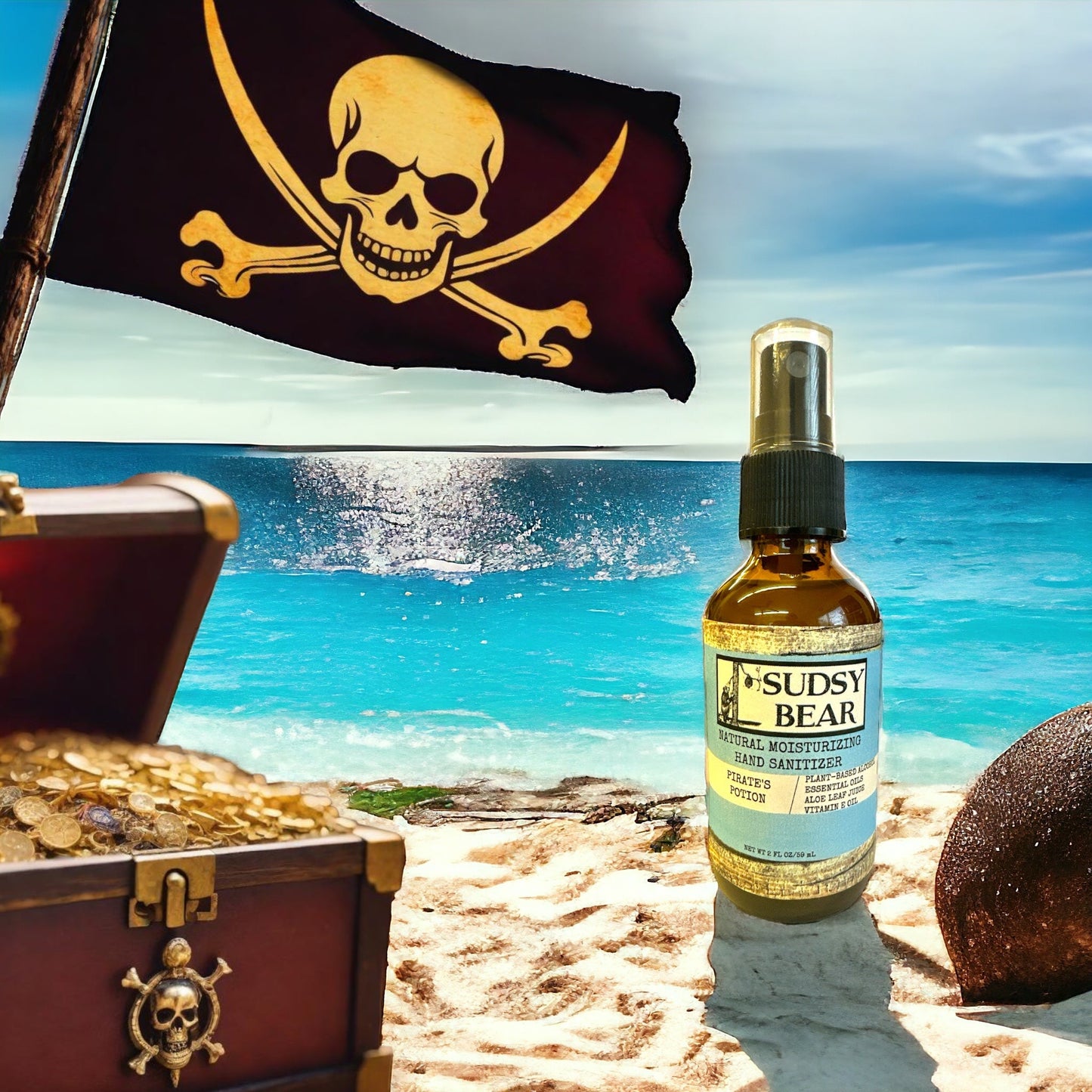 Sudsy Bear - Pirate's Potion Natural Hand Sanitizer - Angler's Pro Tackle & Outdoors