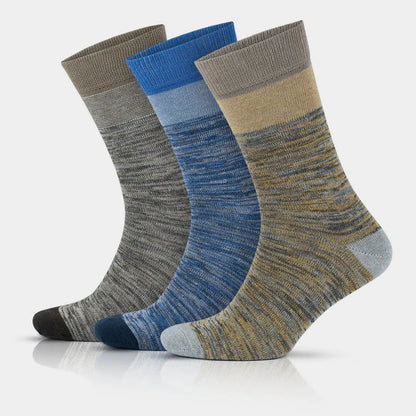 GoWith Men's Cotton Soft Crew Dress Socks - Optic Effect