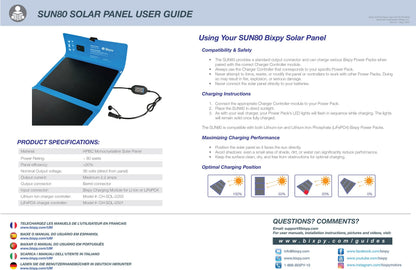 Bixpy SUN80 Waterproof Solar Panel V2