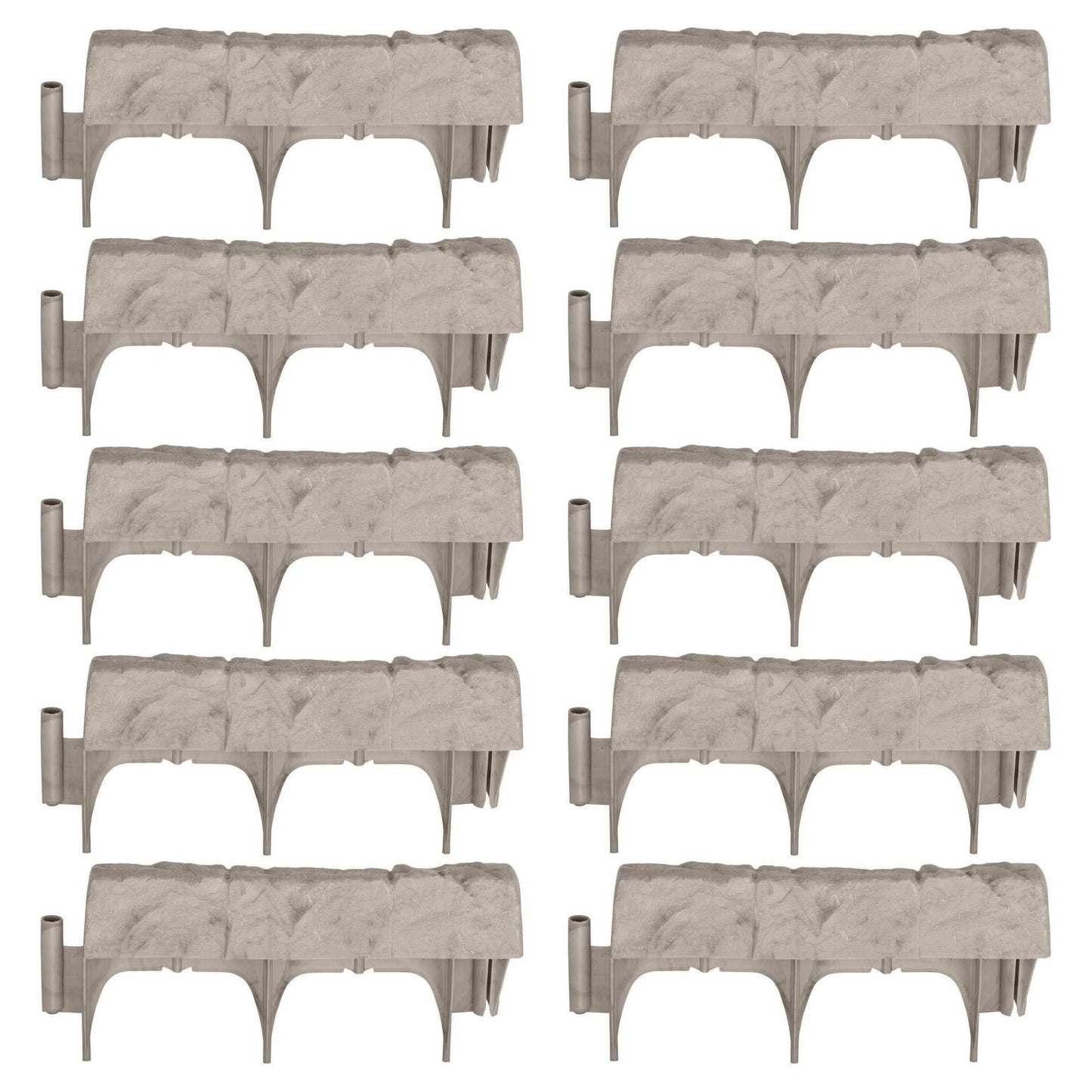 Suncast 10 Piece 12" Landscape Design Border Decorative Natural Stone Edging - Angler's Pro Tackle & Outdoors