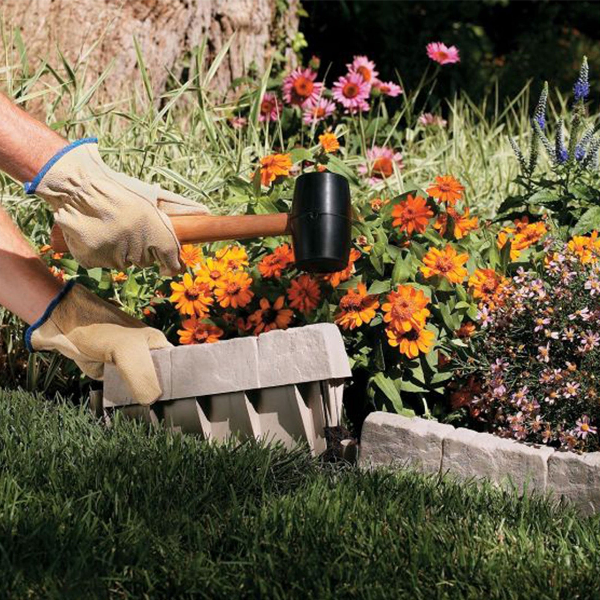 Suncast 10 Piece 12" Landscape Design Border Decorative Natural Stone Edging - Angler's Pro Tackle & Outdoors