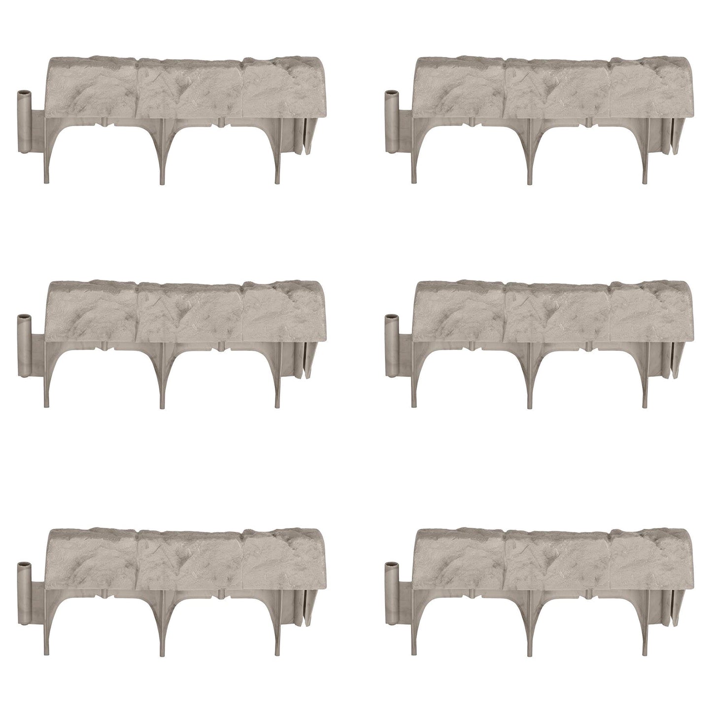 Suncast 12 Inch Landscape Design Border Decorative Natural Stone Edging (6 Pack) - Angler's Pro Tackle & Outdoors
