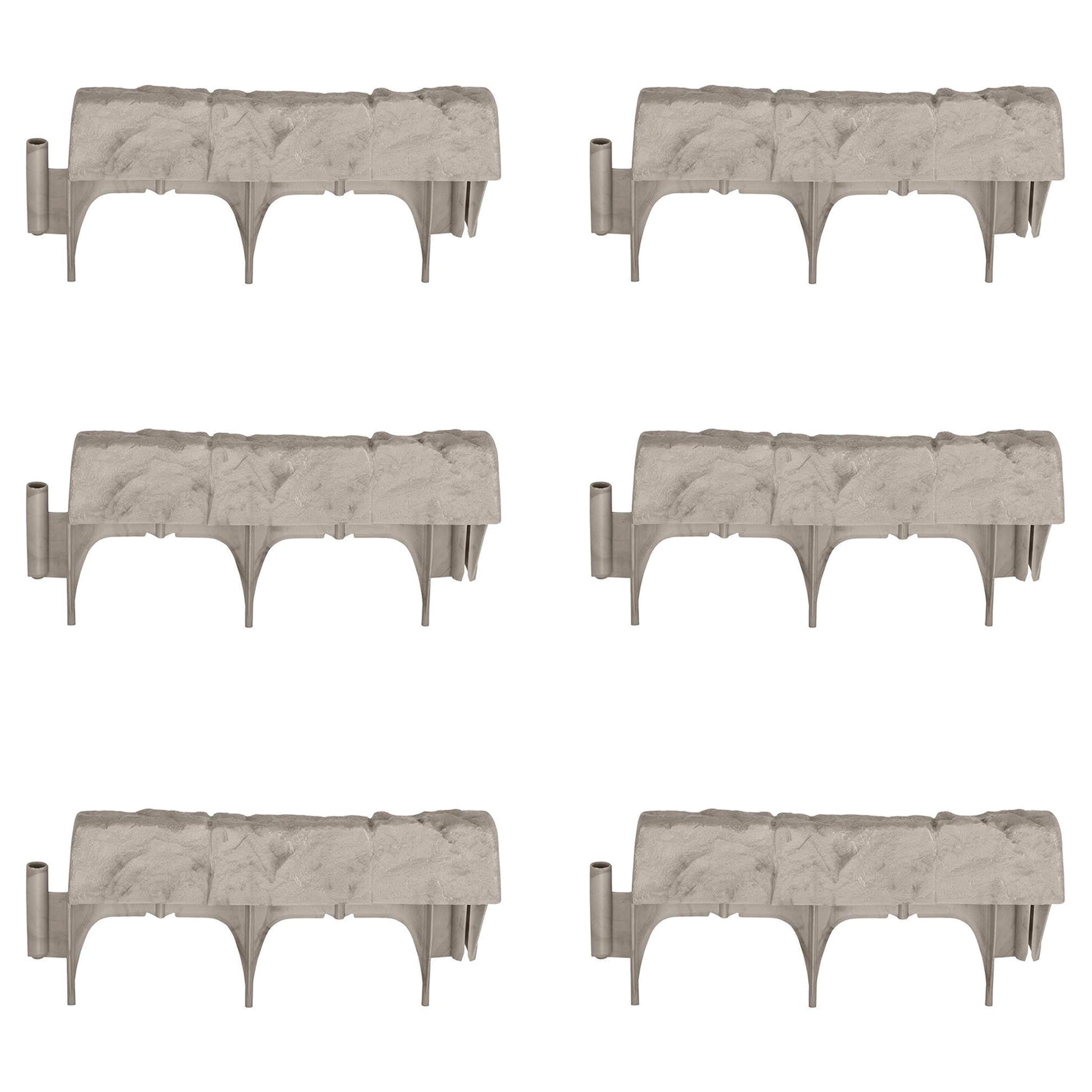 Suncast 12 Inch Landscape Design Border Decorative Natural Stone Edging (6 Pack) - Angler's Pro Tackle & Outdoors