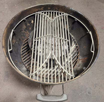 Hunsaker Vortex Smokers Super Heavy Duty Food Grate For 22" Kettle (0.275" Stainless Steel, heavier than 1/4")