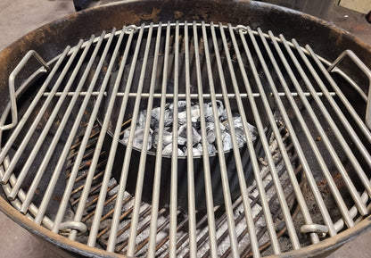 Hunsaker Vortex Smokers Super Heavy Duty Food Grate For 22" Kettle (0.275" Stainless Steel, heavier than 1/4")