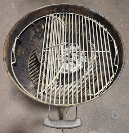Hunsaker Vortex Smokers Super Heavy Duty Food Grate For 22" Kettle (0.275" Stainless Steel, heavier than 1/4")
