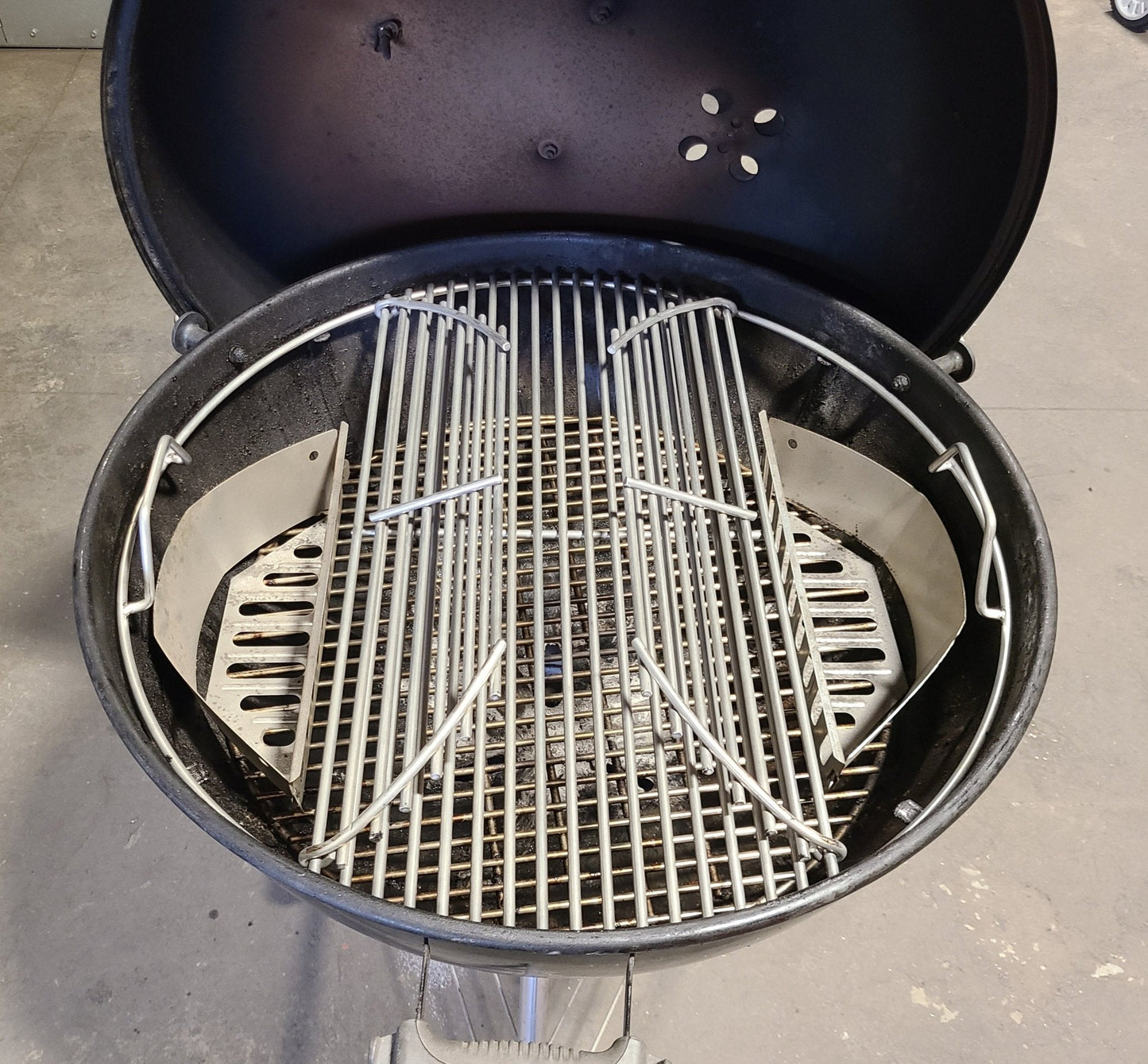 Hunsaker Vortex Smokers Super Heavy Duty Food Grate For 26" Kettle (0.275" Stainless Steel, Heavier Than 1/4")