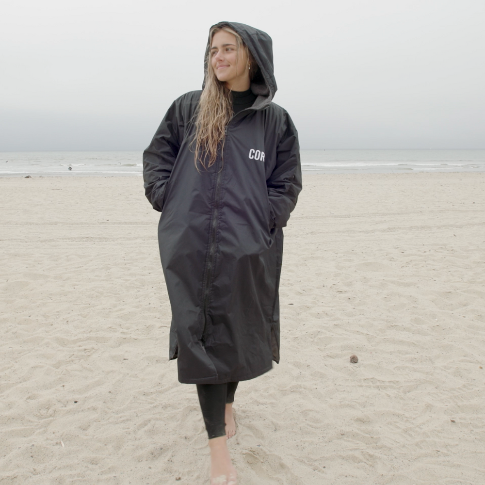 COR Surf Waterproof Swim Parka | XS-XL (Black)