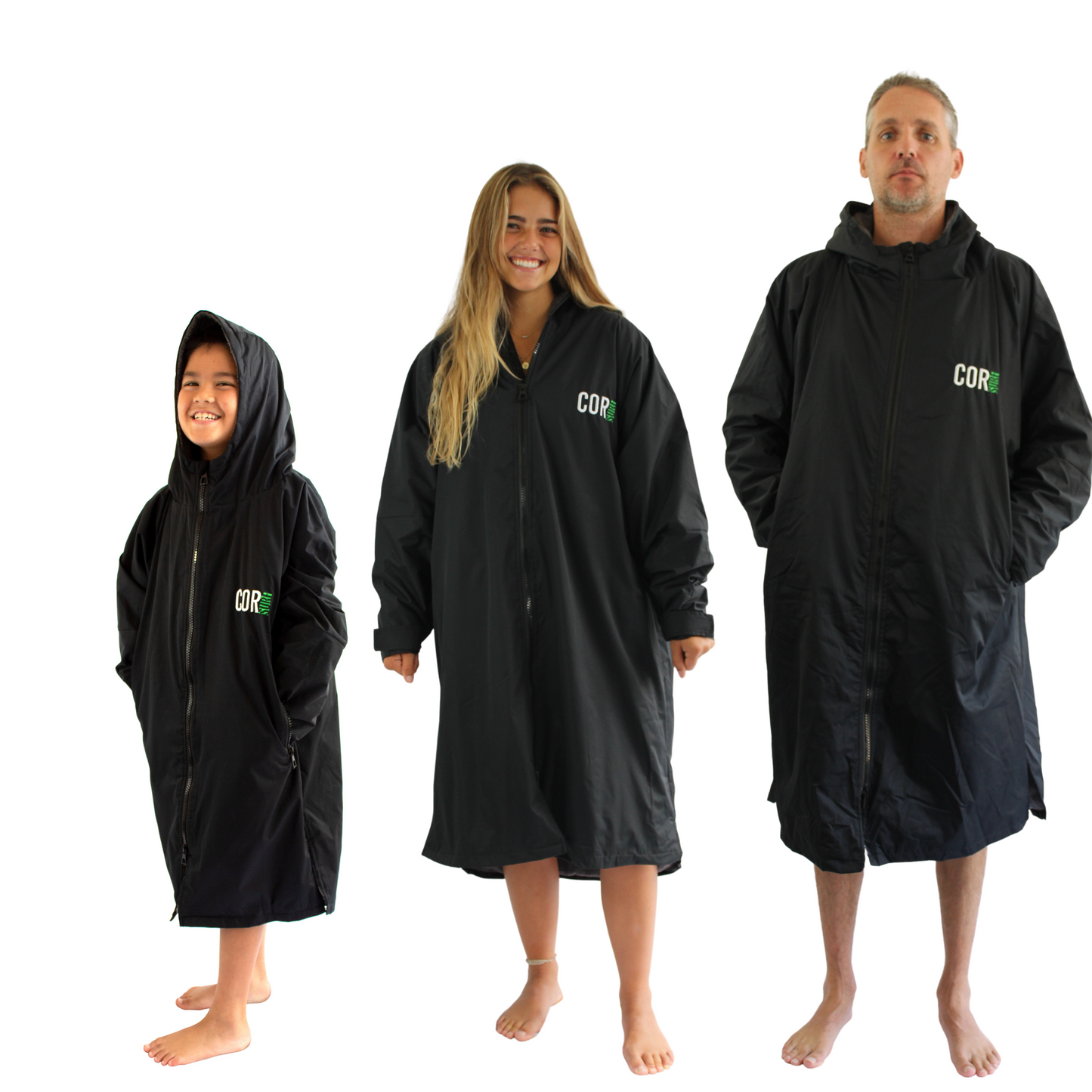 COR Surf Waterproof Swim Parka | XS-XL (Black)