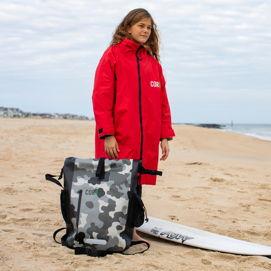 COR Surf Waterproof Swim Parka (Red)