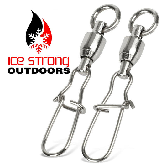 Ice Strong Outdoors - Premium Ball Bearing Welded Ring Swivels