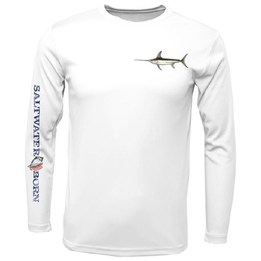 Swordfish on Chest Long Sleeve UPF 50+ Dry - Fit Shirt - Angler's Pro Tackle & Outdoors