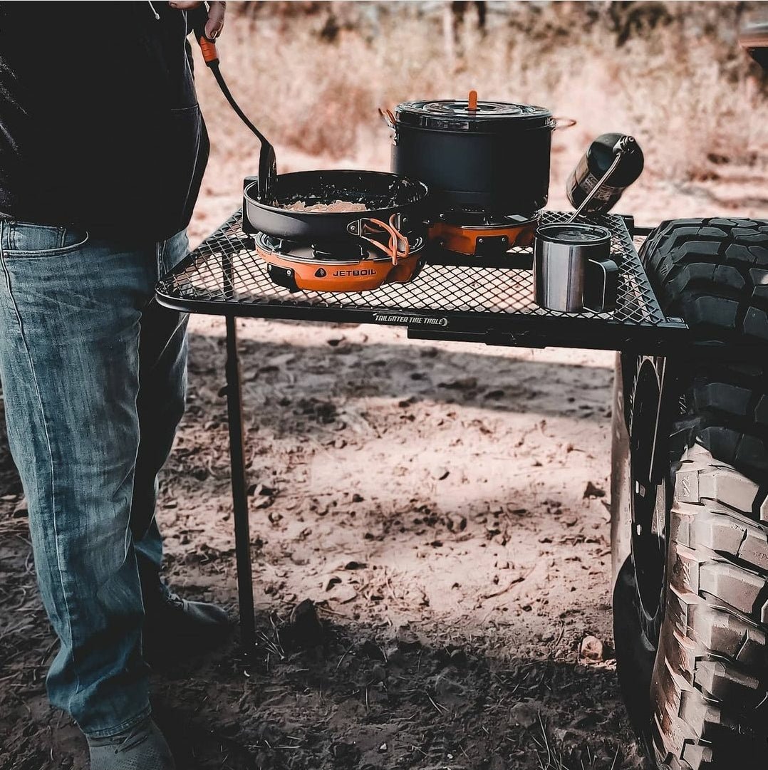 Tailgaters Tire Table Large Steel Camping Table - Angler's Pro Tackle & Outdoors