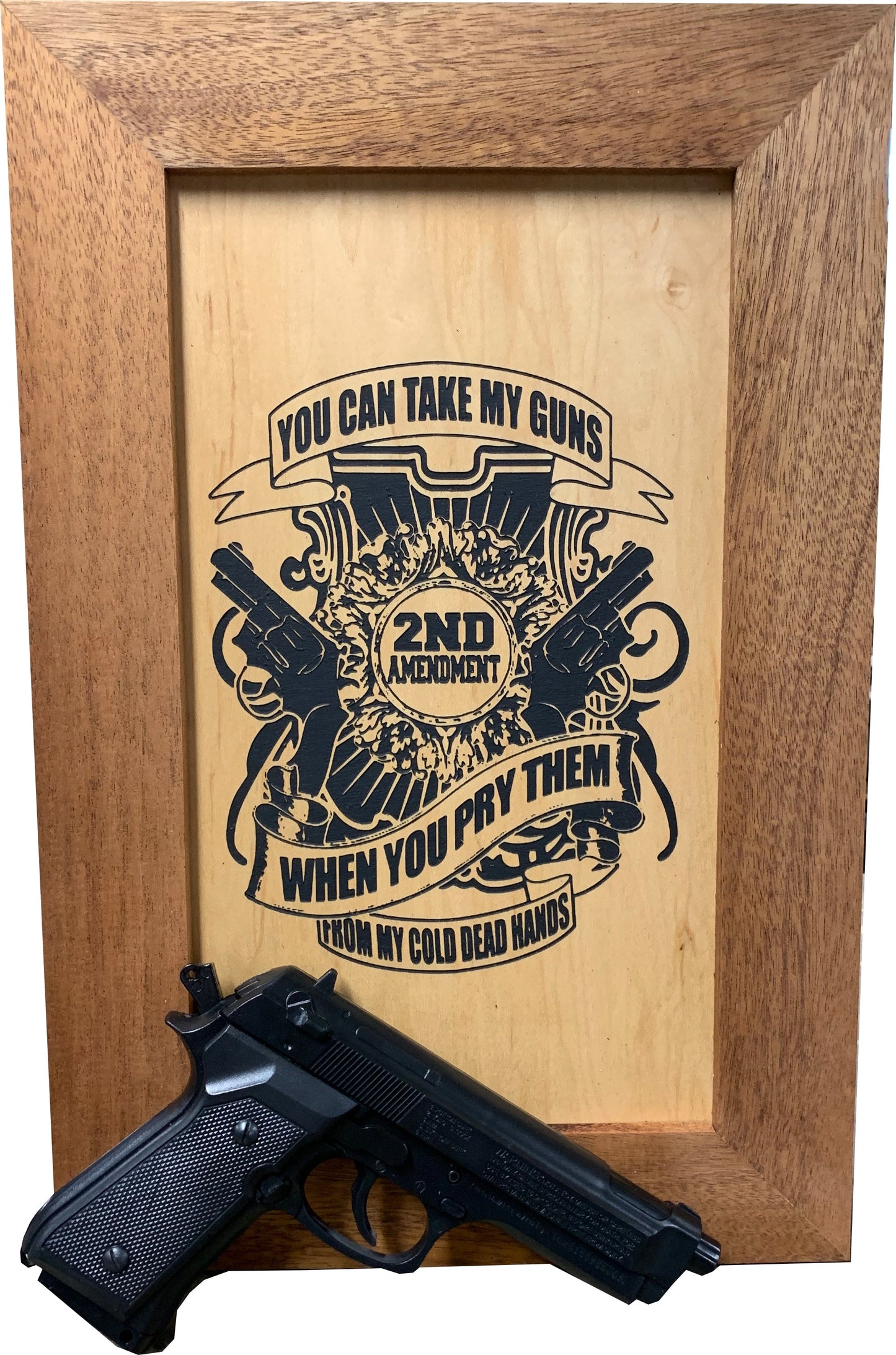 Bellewood Designs - 2nd Amendment Take My Guns Hidden Gun Storage Wall Decor