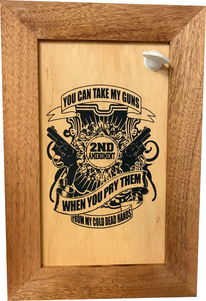 Bellewood Designs - 2nd Amendment Take My Guns Hidden Gun Storage Wall Decor