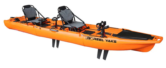 ReelYaks 13.8ft Rocket Fin Drive Tandem & Solo Modular Fishing Kayak | Fin Drive | 550lbs Capacity | 3 Piece