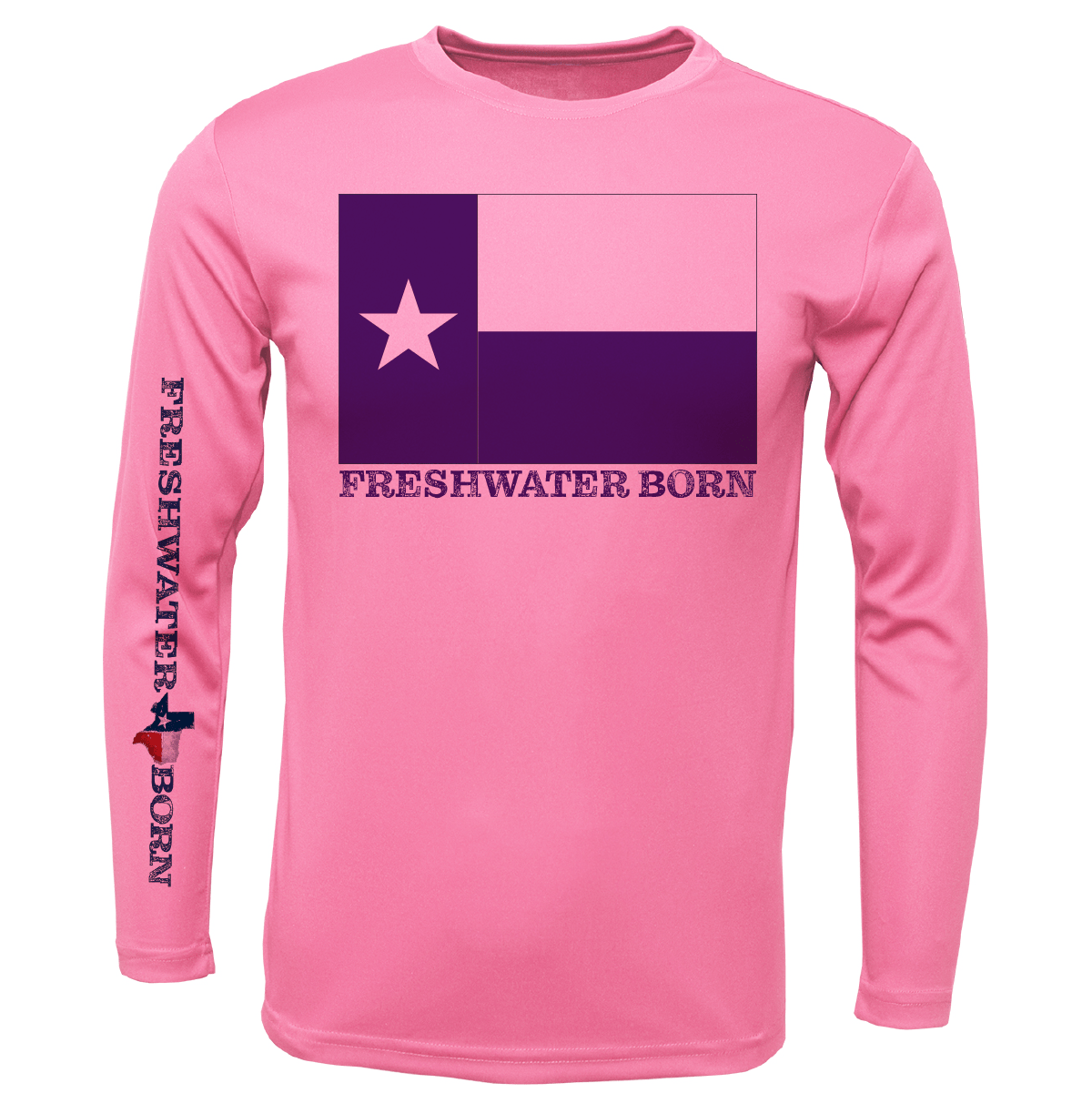 TCU Edition Freshwater Born Girl's Long Sleeve UPF 50+ Dry - Fit Shirt - Angler's Pro Tackle & Outdoors