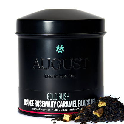 August Uncommon Tea Gold Rush - Orange Rosemary Caramel Black Tea