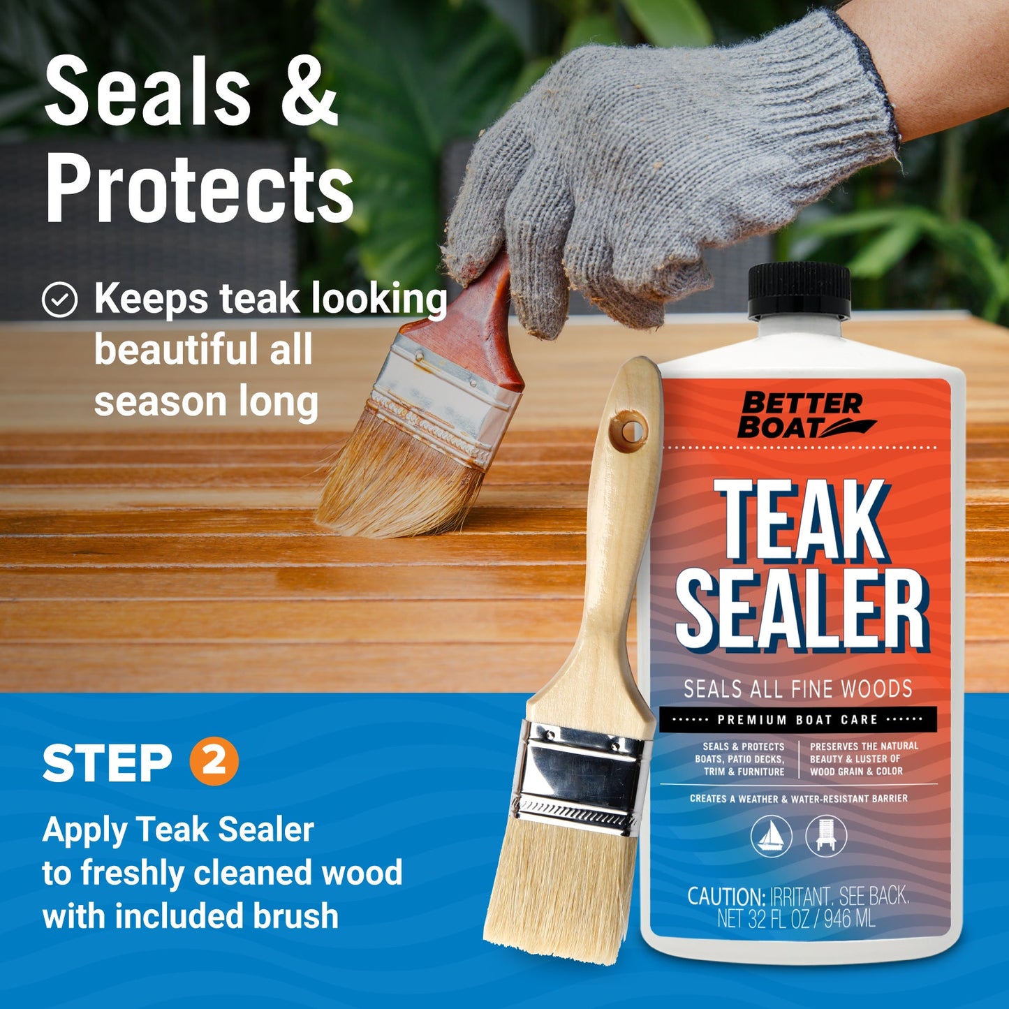 Better Boat - Teak Cleaner Brightening and Sealer Set