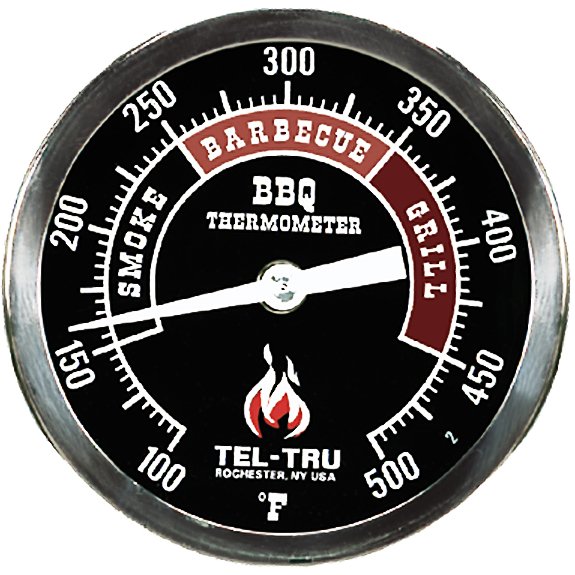 Tel - Tru BQ300 Thermometer, 3" black dial, 2.5" stem - Angler's Pro Tackle & Outdoors