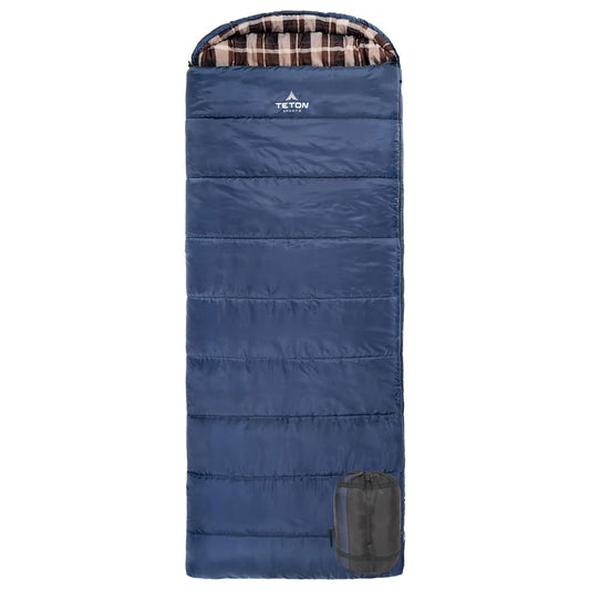 TETON Sports Celsius XL - 25 Degree Left Zipper Sleeping Bag for Camping, Blue - Angler's Pro Tackle & Outdoors