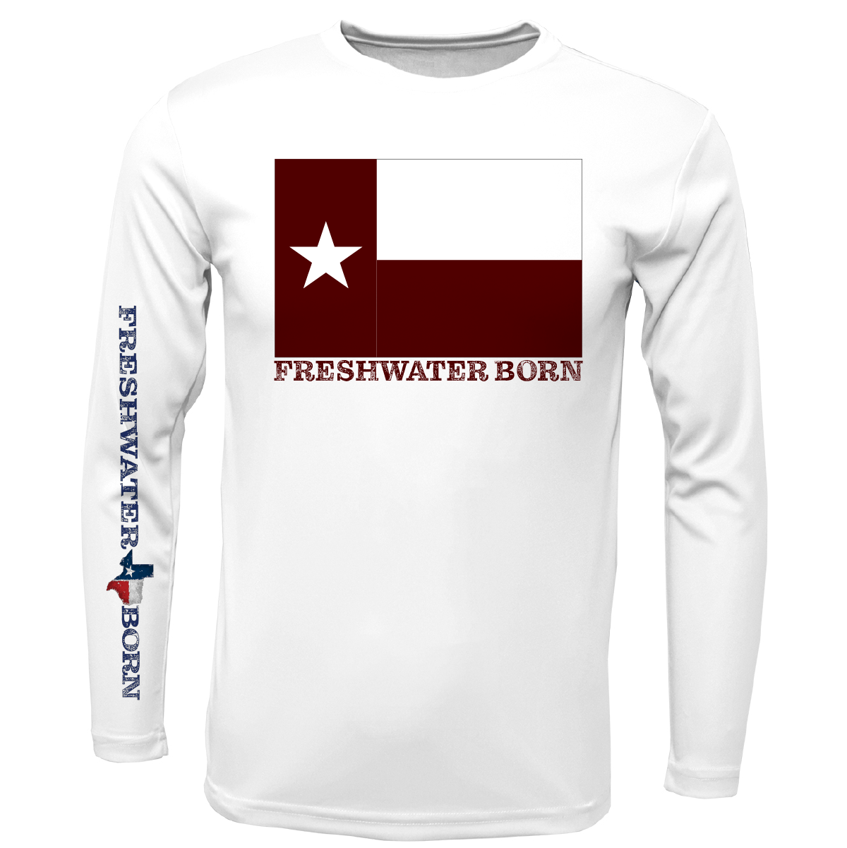 Texas A&M Edition Freshwater Born Boy's Long Sleeve UPF 50+ Dry - Fit Shirt - Angler's Pro Tackle & Outdoors