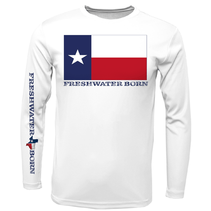 Texas Flag Freshwater Born Boy's Long Sleeve UPF 50+ Dry - Fit Shirt - Angler's Pro Tackle & Outdoors