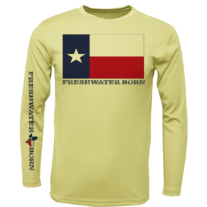 Texas Flag Freshwater Born Boy's Long Sleeve UPF 50+ Dry - Fit Shirt - Angler's Pro Tackle & Outdoors