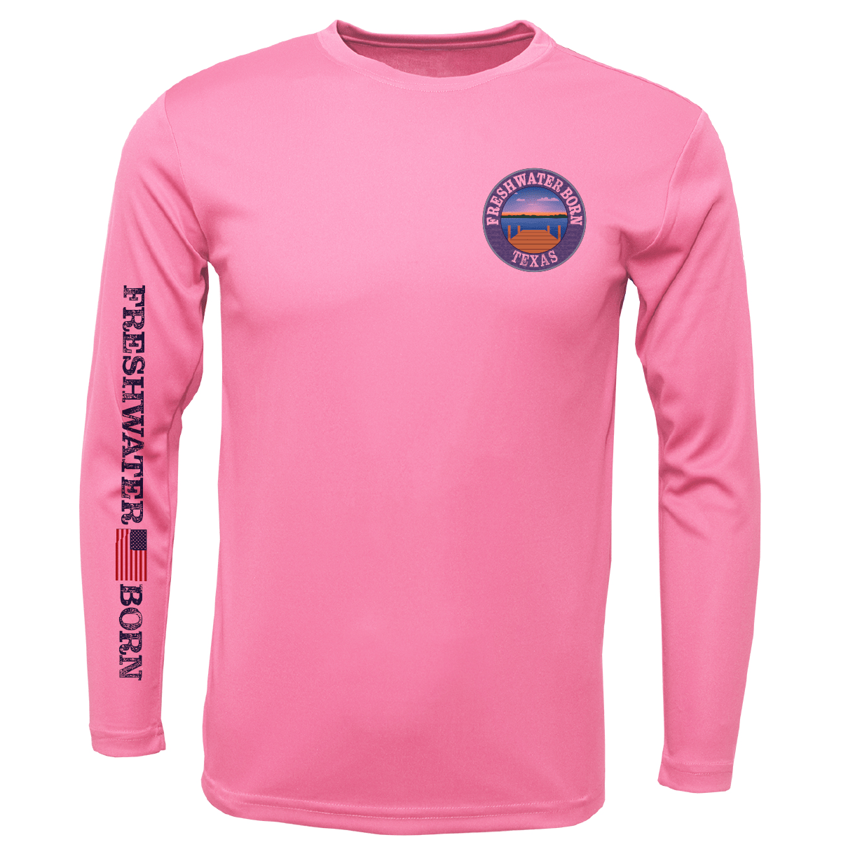 Texas Freshwater Born "All For Rum and Rum For All" Girl's Long Sleeve UPF 50+ Dry - Fit Shirt - Angler's Pro Tackle & Outdoors