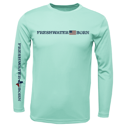 Texas Freshwater Born Linear Logo Boy's Long Sleeve UPF 50+ Dry - Fit Shirt - Angler's Pro Tackle & Outdoors