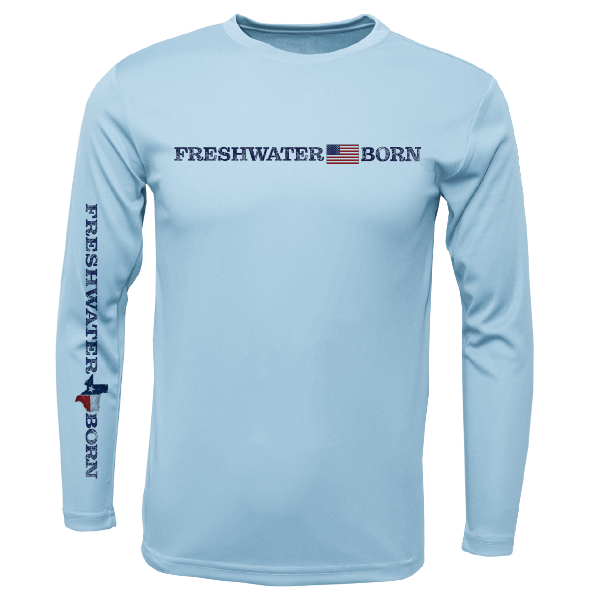 Texas Freshwater Born Linear Logo Boy's Long Sleeve UPF 50+ Dry - Fit Shirt - Angler's Pro Tackle & Outdoors