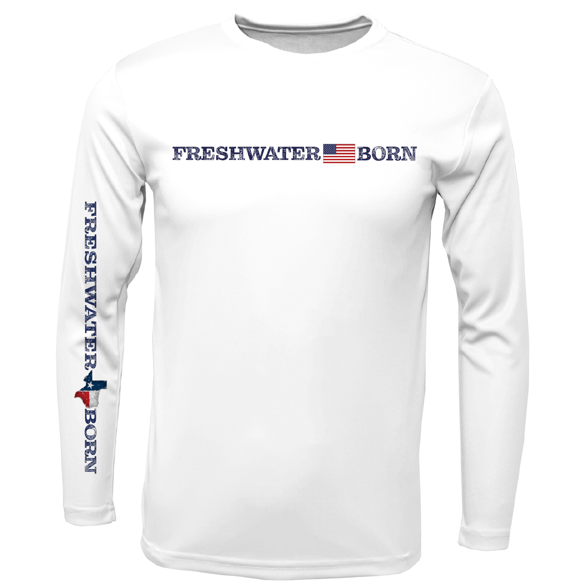 Texas Freshwater Born Linear Logo Boy's Long Sleeve UPF 50+ Dry - Fit Shirt - Angler's Pro Tackle & Outdoors