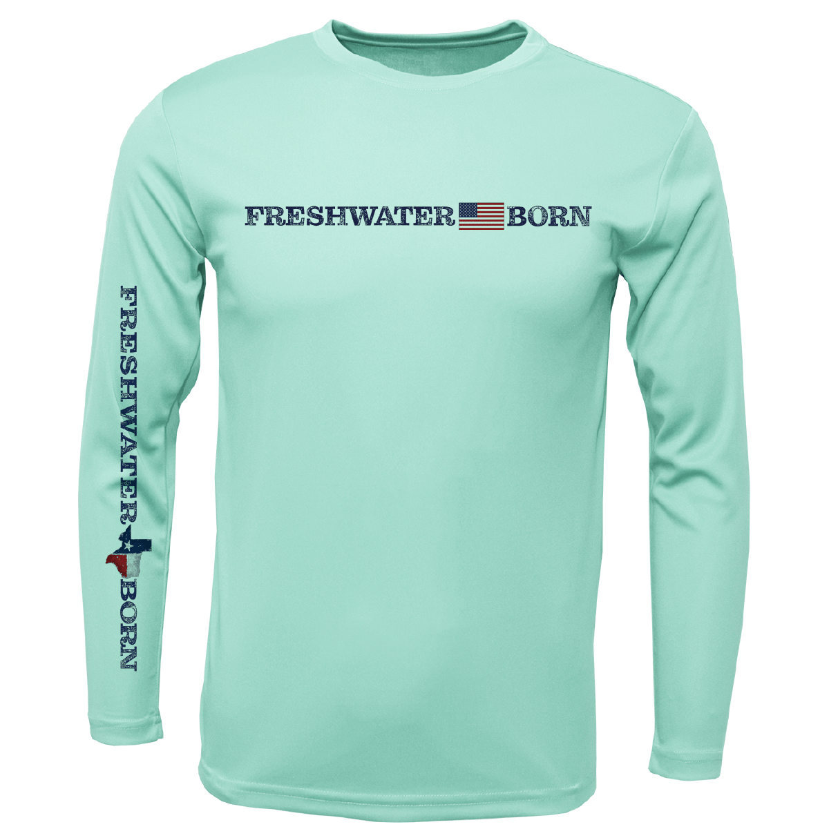 Texas Freshwater Born Linear Logo Girl's Long Sleeve UPF 50+ Dry - Fit Shirt - Angler's Pro Tackle & Outdoors