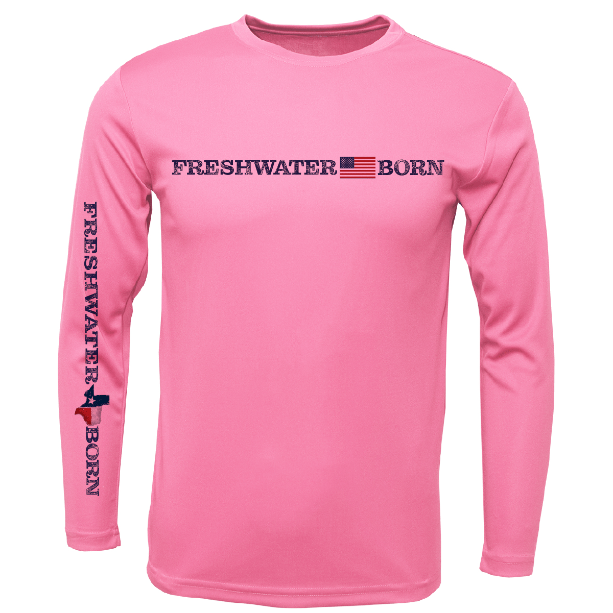 Texas Freshwater Born Linear Logo Girl's Long Sleeve UPF 50+ Dry - Fit Shirt - Angler's Pro Tackle & Outdoors