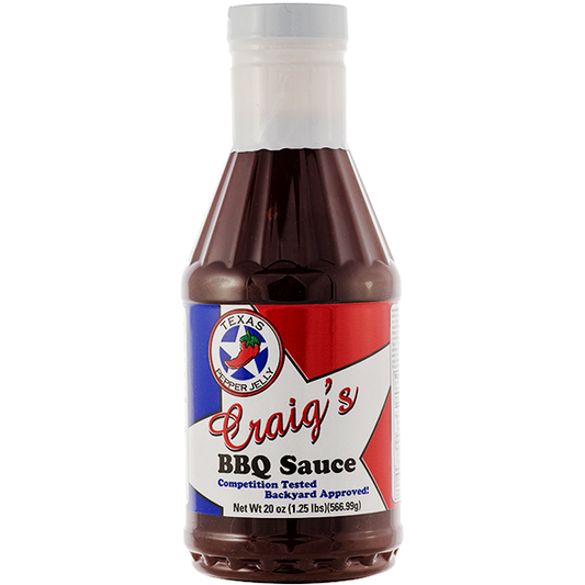 Texas Pepper Jelly Craig's BBQ Sauce 20 oz.