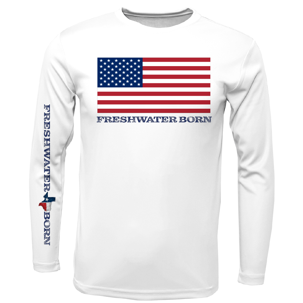 Texas USA Freshwater Born Boy's Long Sleeve UPF 50+ Dry - Fit Shirt - Angler's Pro Tackle & Outdoors