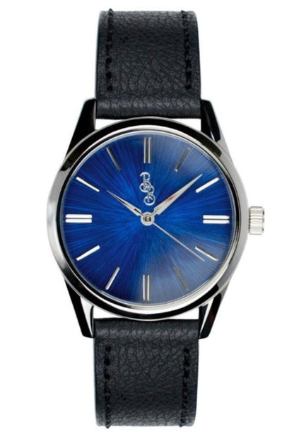 Beyond Boring Watch Co. Blue Sunburst Watch