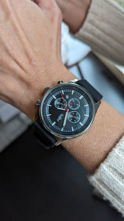 Beyond Boring Watch Co. Black Sport Chronograph