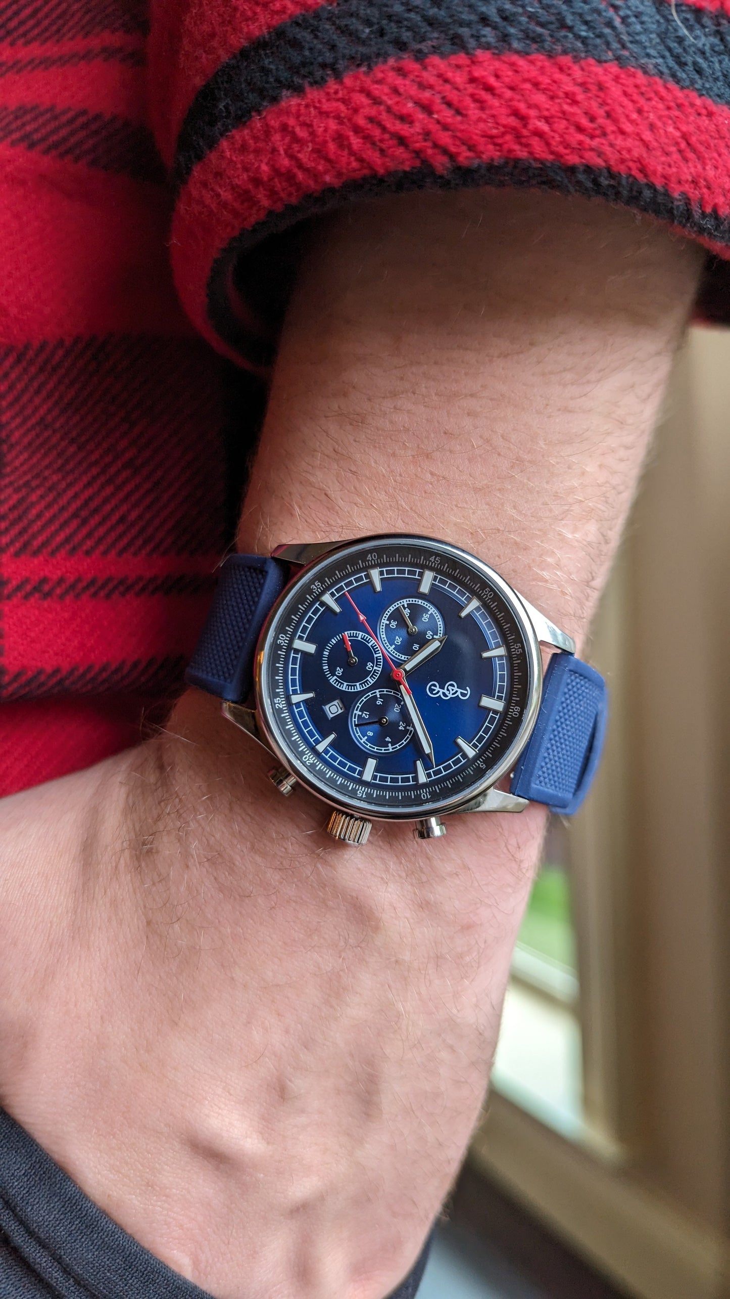 Beyond Boring Watch Co. Blue Sport Chronograph