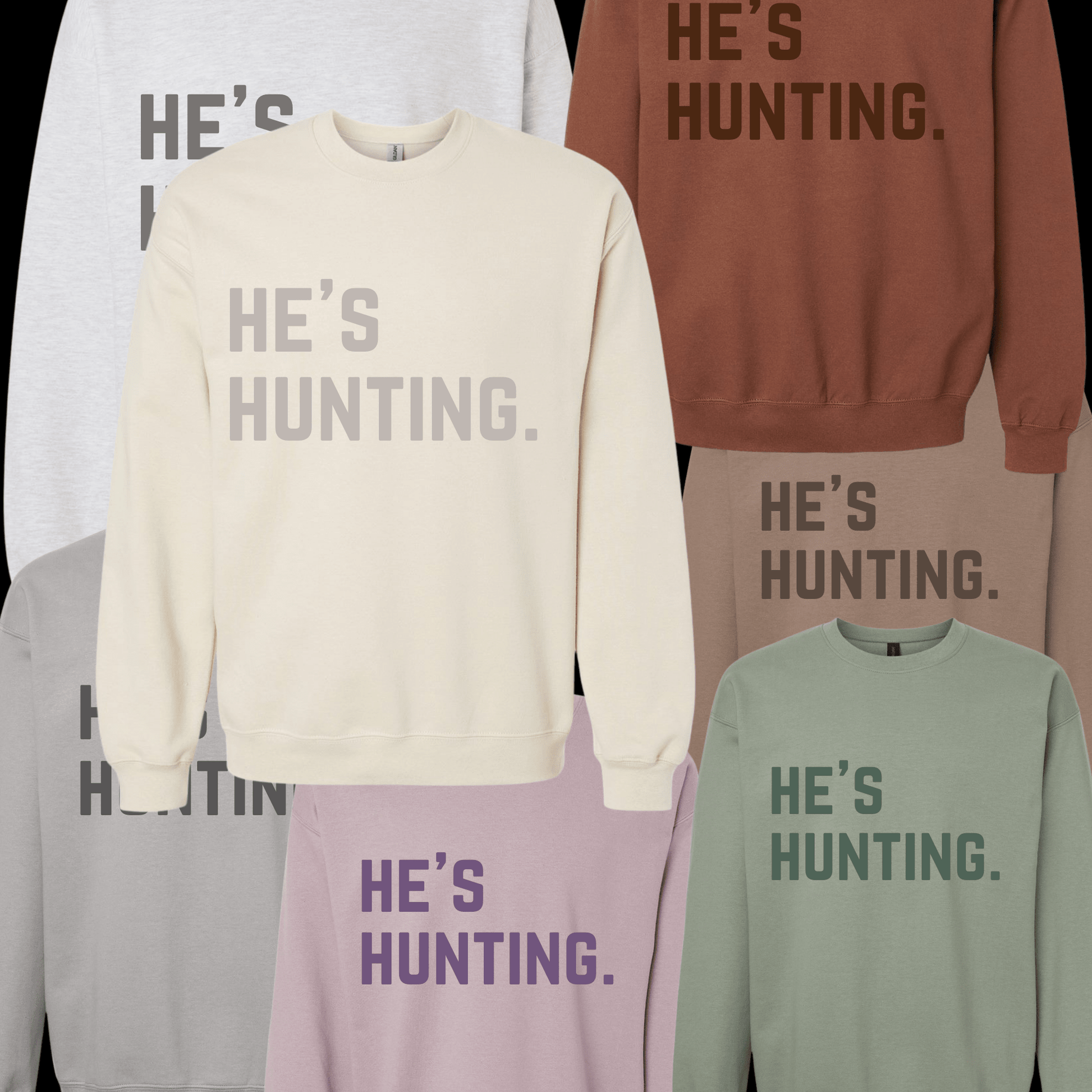 The Bowtique He’s Hunting. Crew Neck Sweatshirt - Angler's Pro Tackle & Outdoors