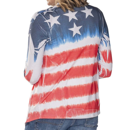 The Flag Shirt Co - Women's Made in USA Stars and Stripes Cardigan - Angler's Pro Tackle & Outdoors