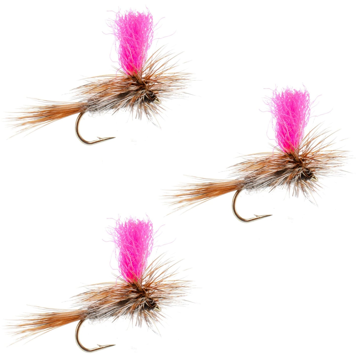 The Fly Fishing Place 3 Pack Adams Hi - Viz Parachute Classic Dry Fly - Hook Size 10 - Angler's Pro Tackle & Outdoors