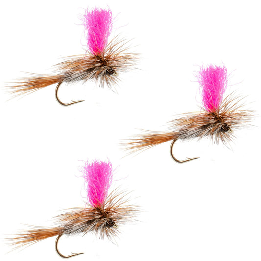 The Fly Fishing Place 3 Pack Adams Hi - Viz Parachute Classic Dry Fly - Hook Size 18 - Angler's Pro Tackle & Outdoors