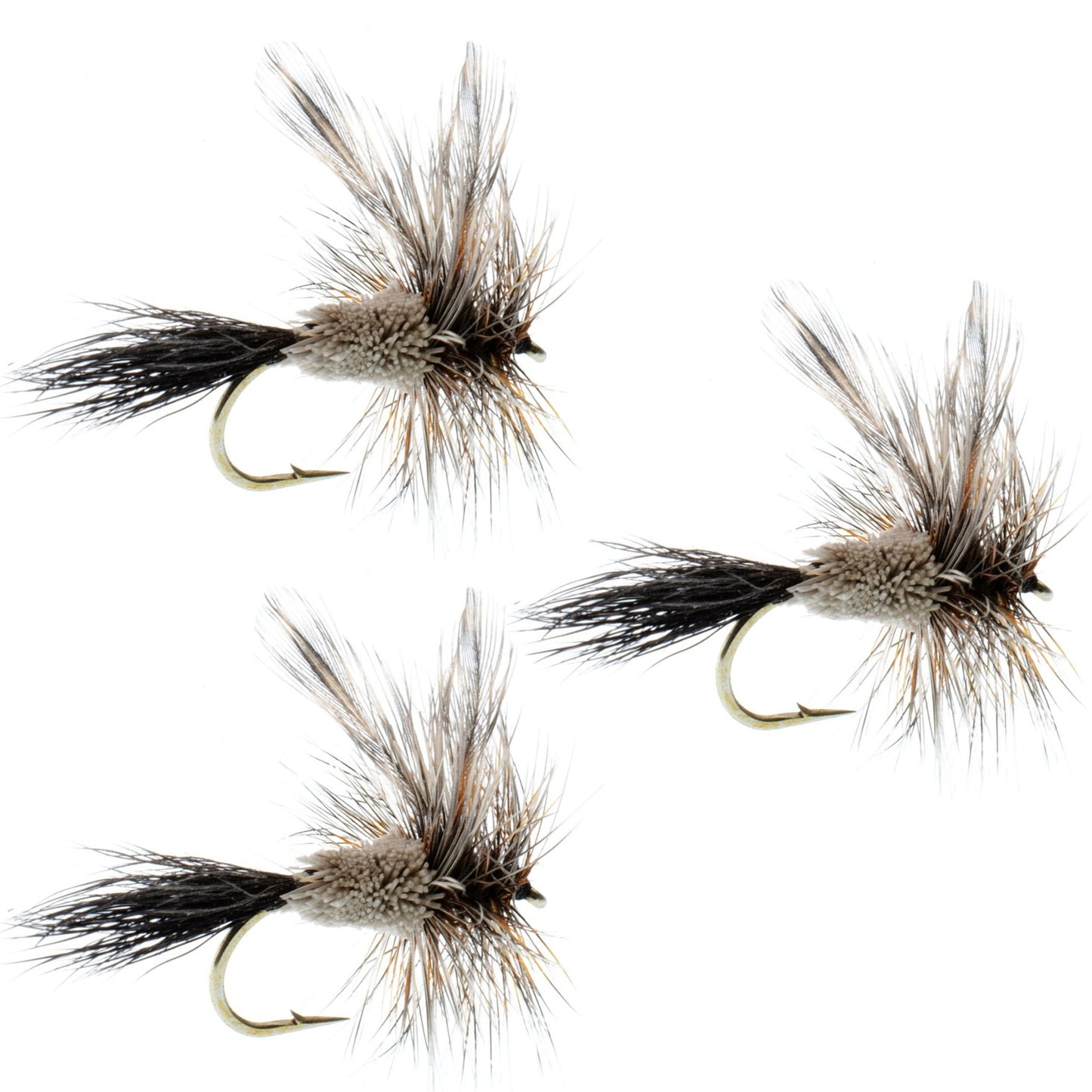 The Fly Fishing Place 3 Pack Adams Irresistible Classic Dry Fly - Hook Size 14 - Angler's Pro Tackle & Outdoors