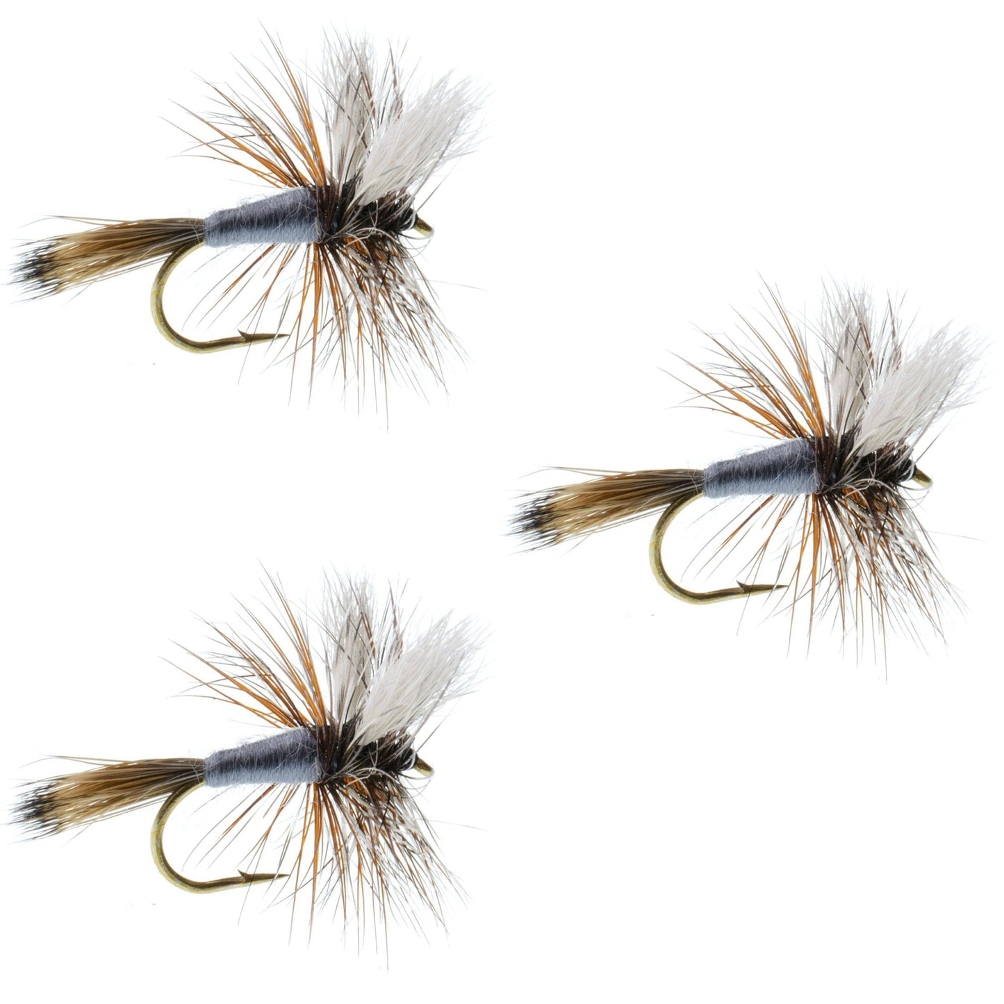 The Fly Fishing Place 3 Pack Adams Wulff Classic Dry Fly - Hook Size 12 - Angler's Pro Tackle & Outdoors