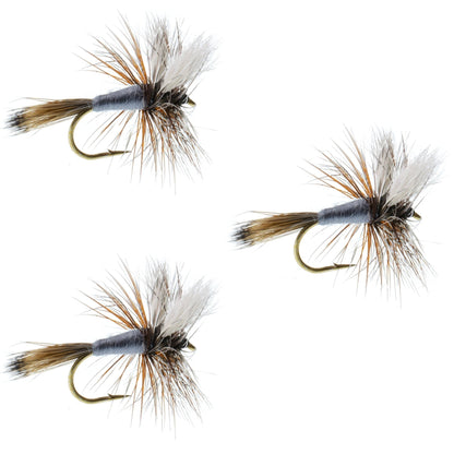 The Fly Fishing Place 3 Pack Adams Wulff Classic Dry Fly - Hook Size 12 - Angler's Pro Tackle & Outdoors