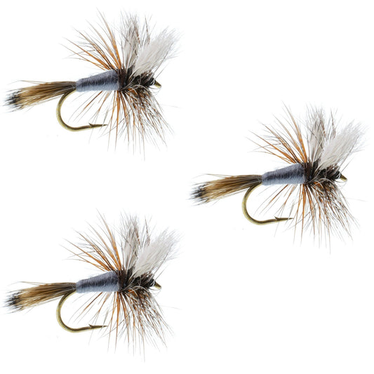The Fly Fishing Place 3 Pack Adams Wulff Classic Dry Fly - Hook Size 14 - Angler's Pro Tackle & Outdoors
